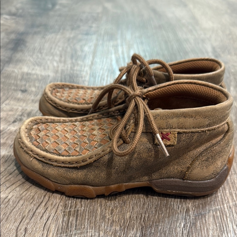 Twisted X Kids Leather Lace-Up Moccasins